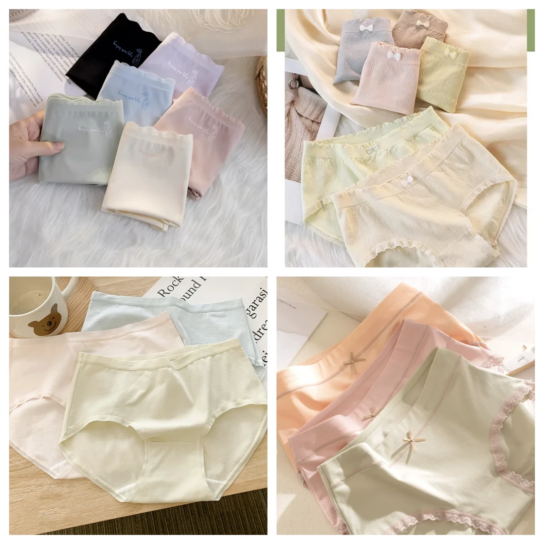 【内裤-封闭式独立包装】内裤女士抗菌棉裆中高腰三角裤2024新款