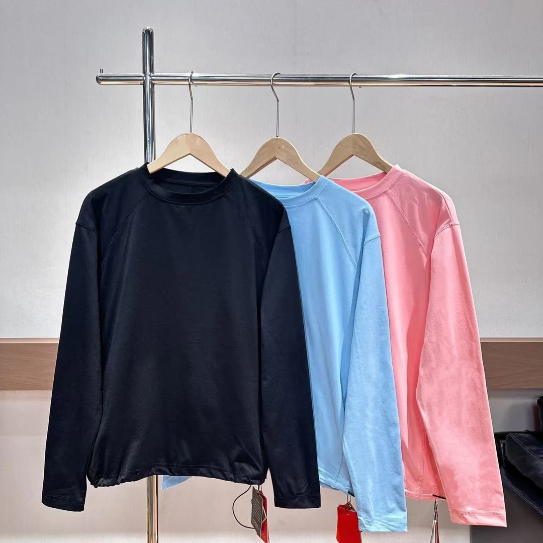 瑞士加号户外运动速干情侣款圆领休闲长袖T恤 DM24F178