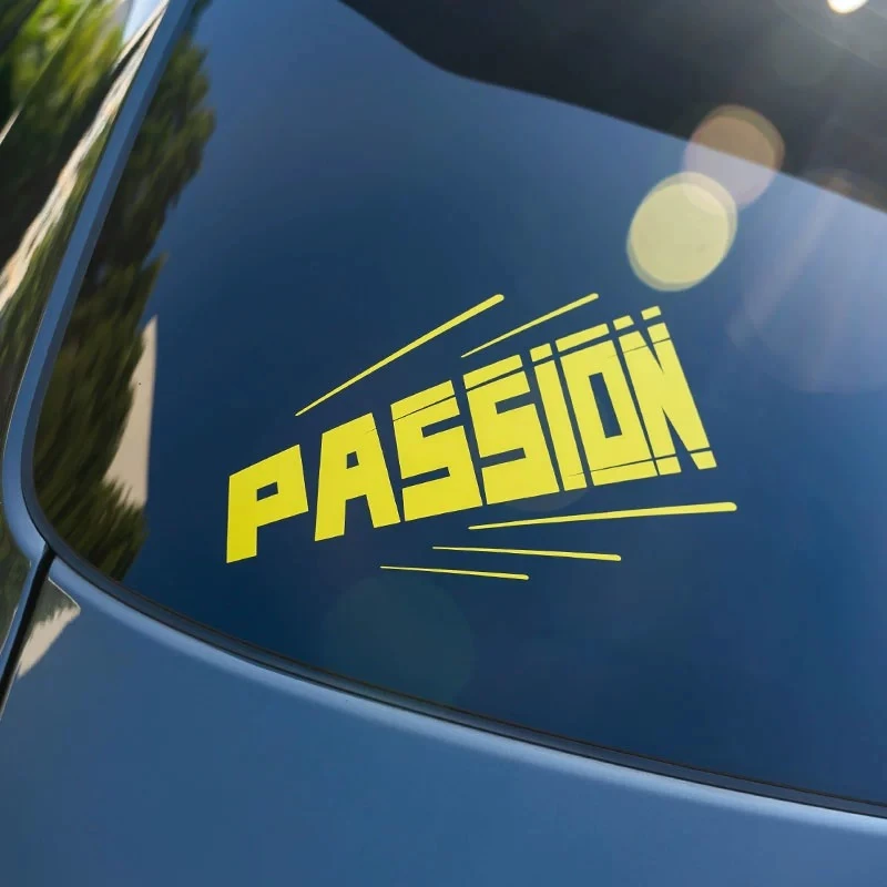 passion个性创意英文车贴汽车电动车摩托车头盔划痕遮挡装饰贴纸