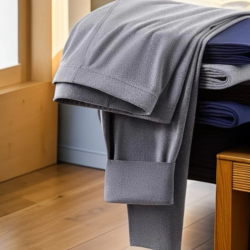 福利品【爆款新出】男士加绒保暖裤秋冬款内穿打底裤高弹德绒裤高腰