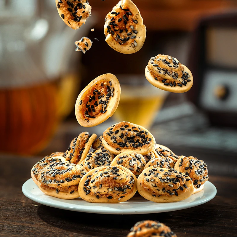 本宫饿了芝意山药猫耳酥黑芝麻味酥脆休闲零食健康追剧童年小零食