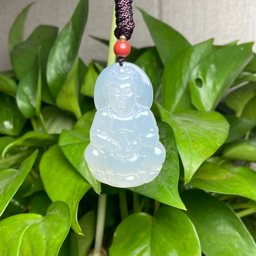 【天赋小店宝选】冰透荔枝冻观音吊坠