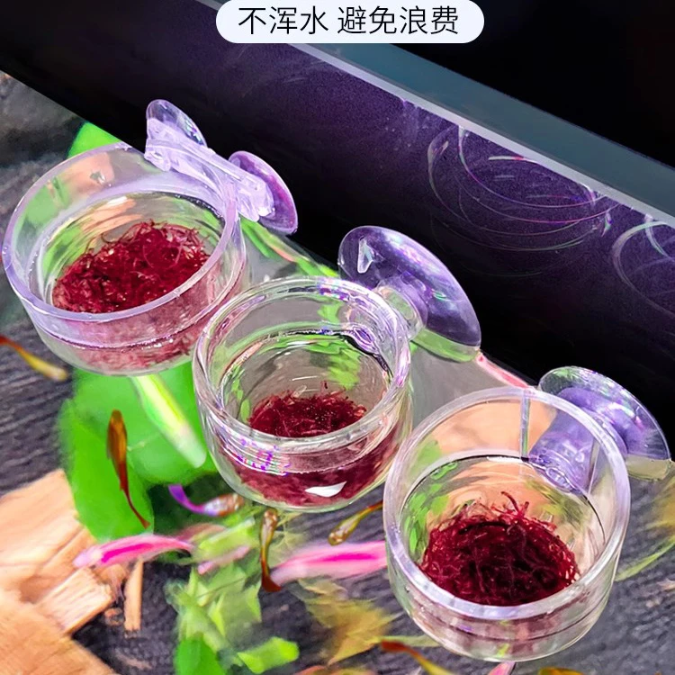【奇妙妙】红虫杯喂食器鱼缸喂食蚯蚓喂食水草血虫杯自动喂鱼器定点