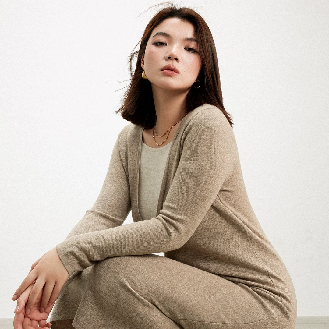 【折扣款】PLUSMALL 帕里斯假期 混纺V领假两件连衣裙PPPP2410102