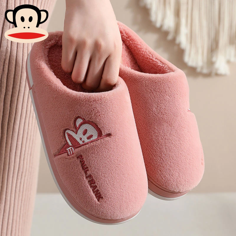 大嘴猴棉拖鞋新款冬季室内家用防臭防滑拖鞋保暖加厚情侣款棉拖鞋