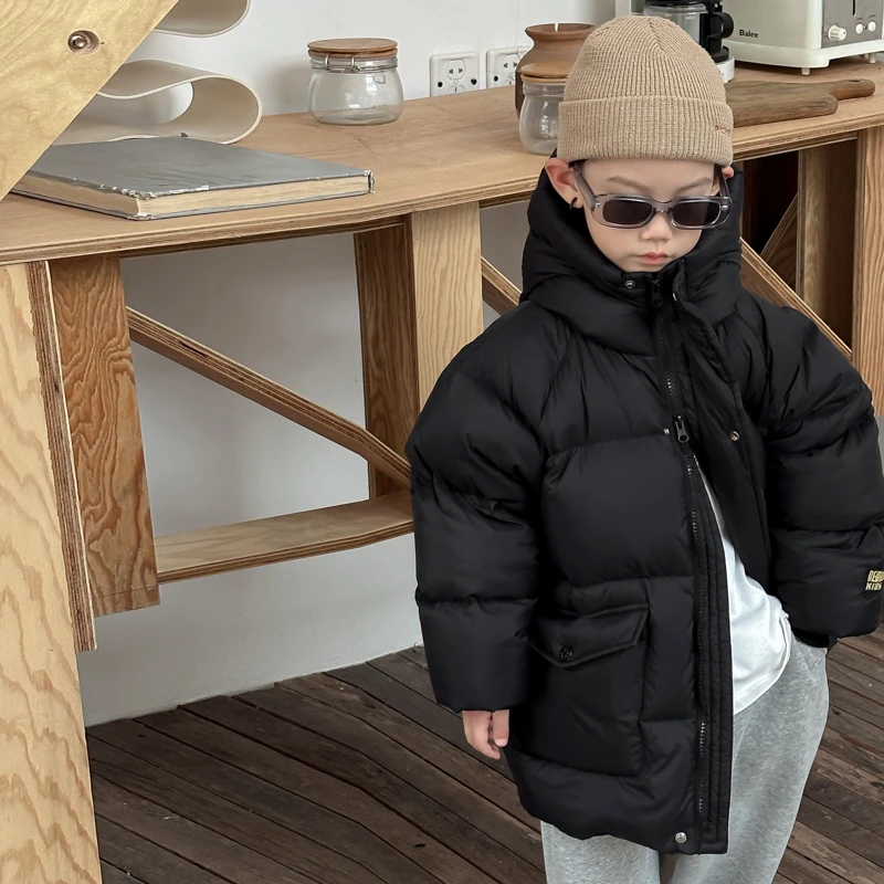 童装儿童90白鸭羽绒服黑标系列2024冬男童外套MMY84601-2