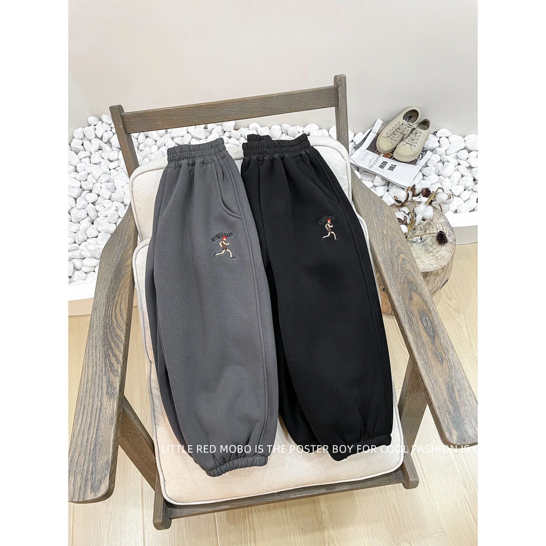 【现现】男童加绒裤子2024冬季新款儿童保暖卫裤MMK841165