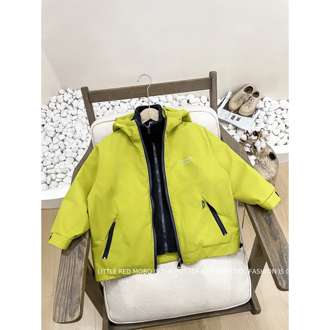 【现现】亲子款童装儿童冲锋衣三合一2024秋冬新款加厚外套MMY84937