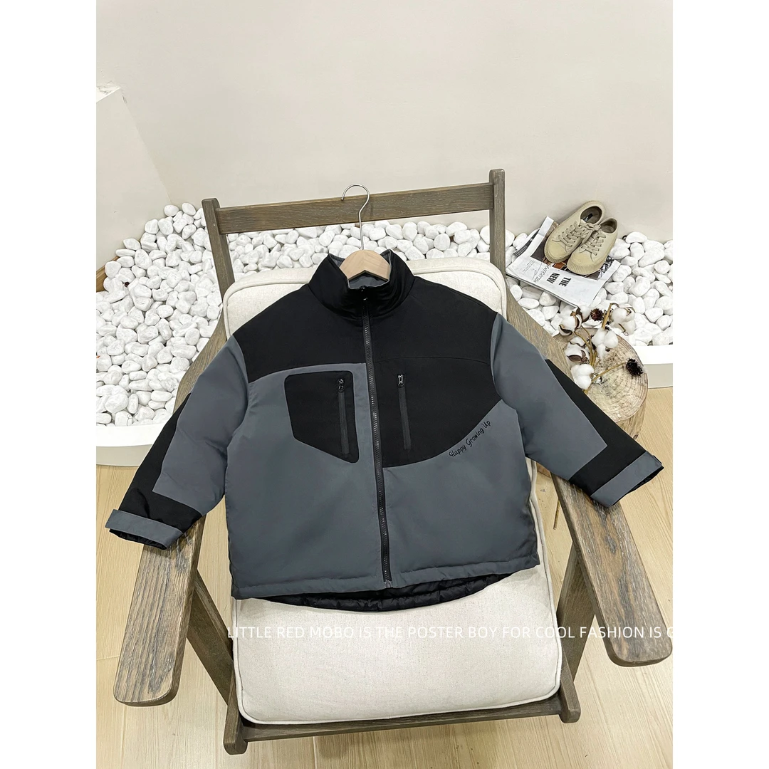【现现】童装儿童羽绒服90白鸭绒2024冬季新款男童冬装外套MMY84925