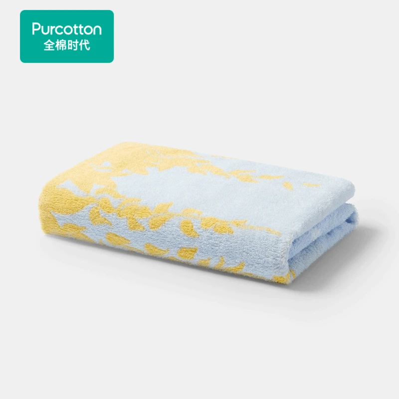成人双面毛圈浴巾 70cm×140cm 入梦空间蓝,1件,全棉时代