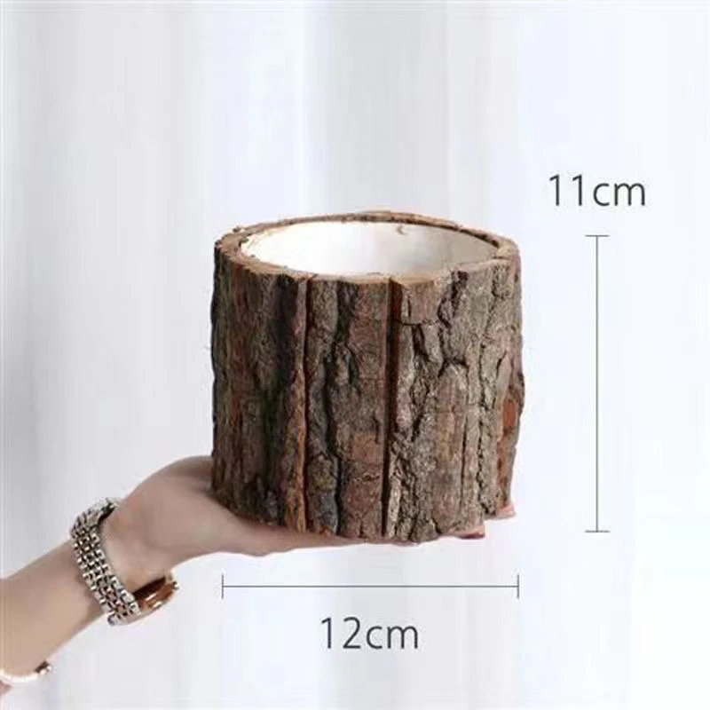 树皮桶圣诞节资材平安夜花篮花艺插花盆花篮花盒教师节复古插花盆