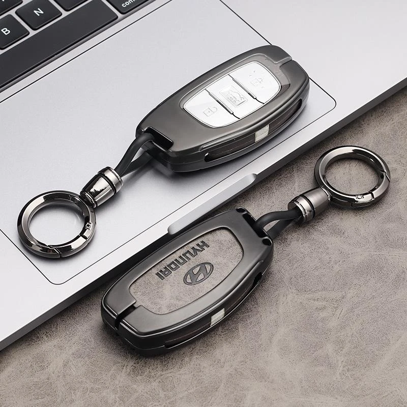 北京现代钥匙套专用19款名图ix25朗动领动悦纳索纳塔八车扣壳男女