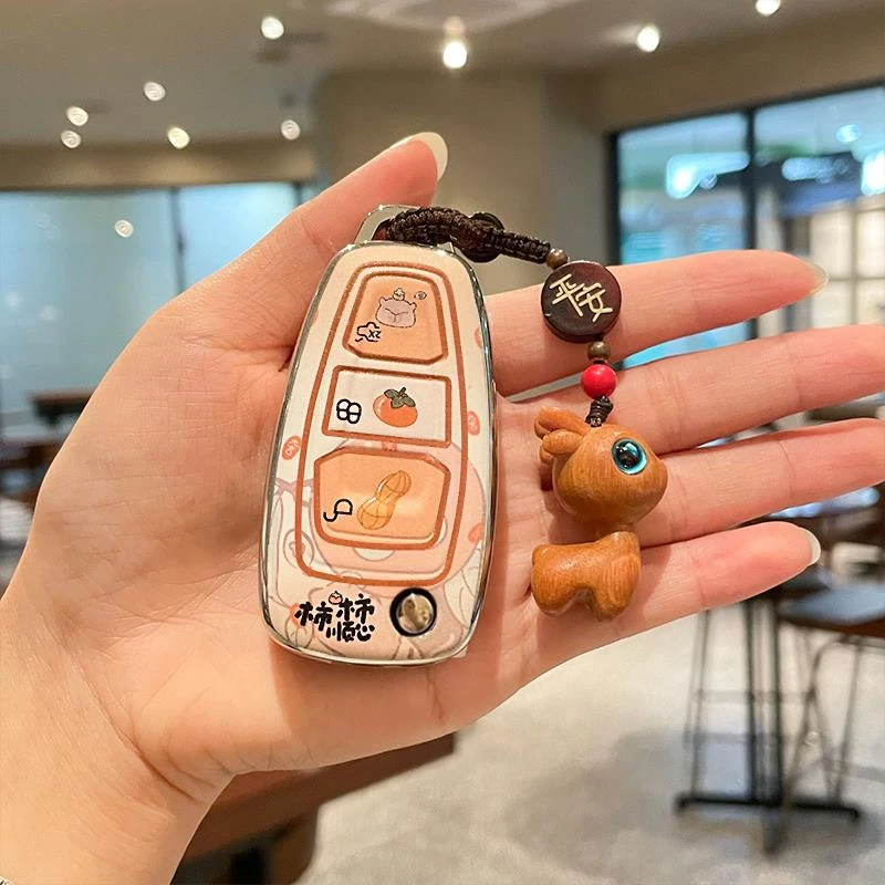 福特福克斯翼虎钥匙套福睿斯蒙迪欧2023款致胜探险者evos嘉年华壳