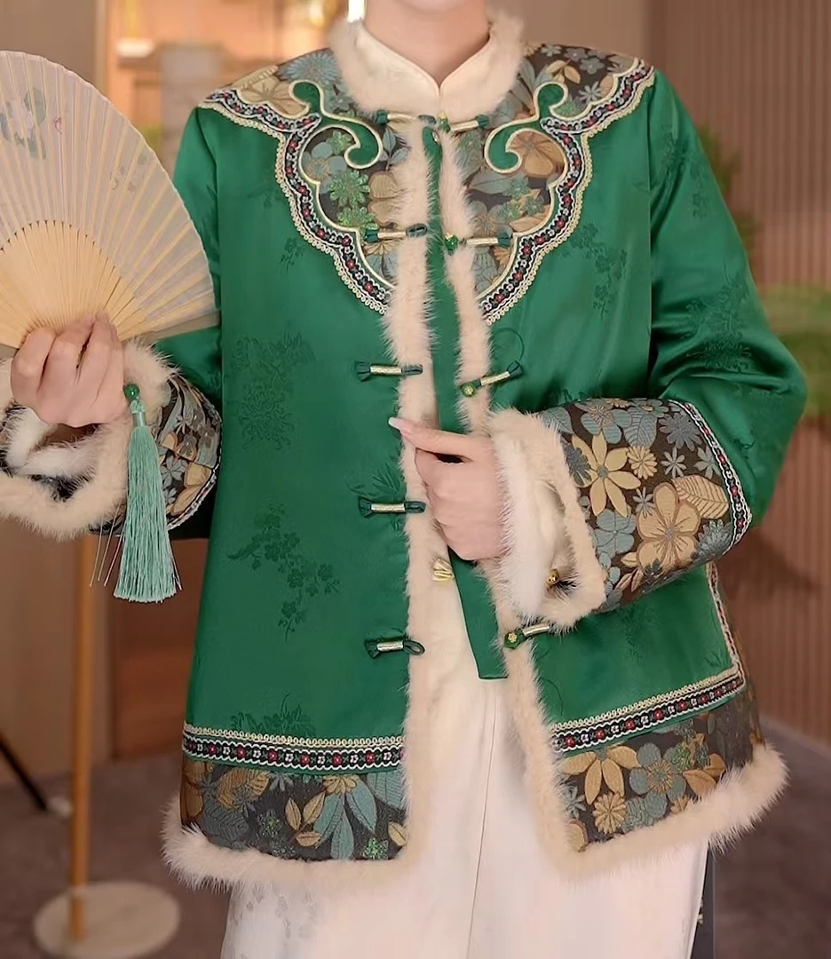 新款典藏版国风夹棉加厚外套2024D6474—四月