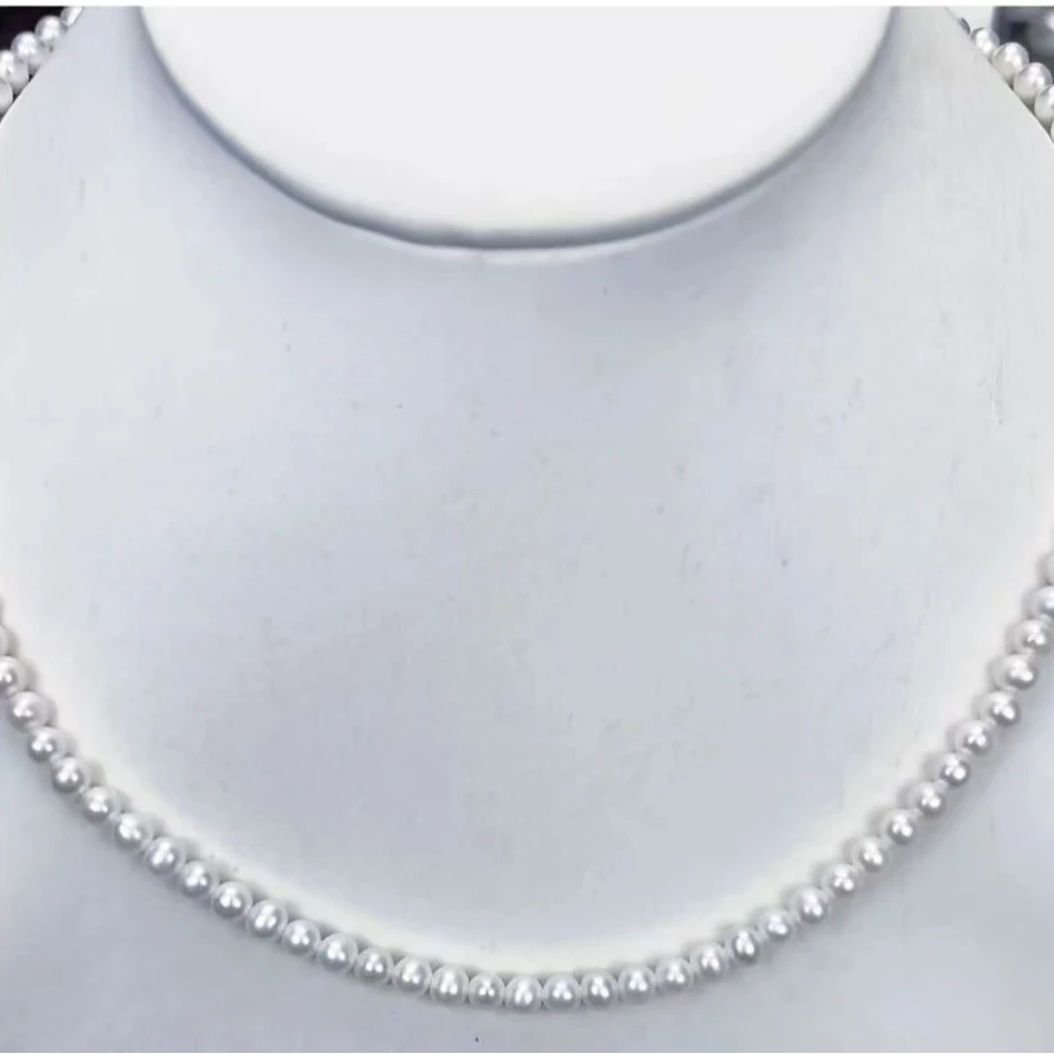 福利款 淡水珍珠小米珠3.5-4mm项链 天然淡水高光高亮简约RY0001