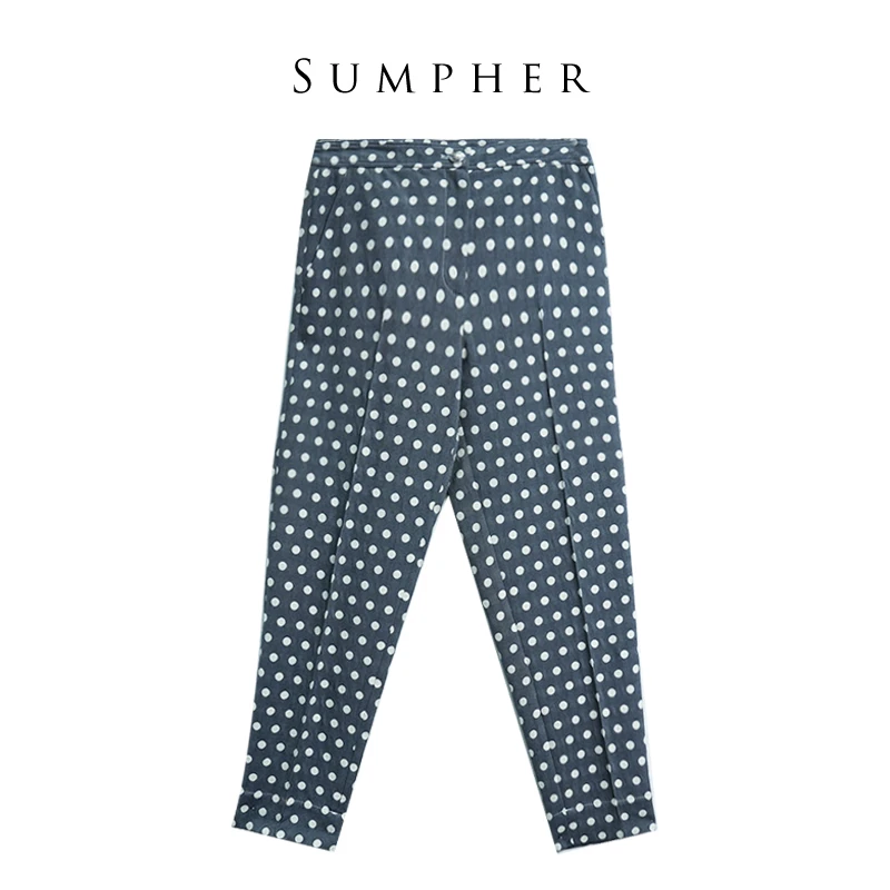 LAI睐品牌专柜玛菲女装新款洋气时尚百搭灰白色裤子-620626