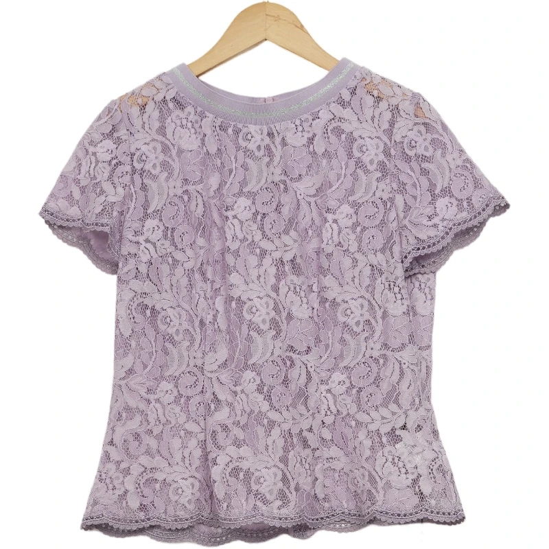 慕天姿女装新款洋气通勤浅紫上衣-18225