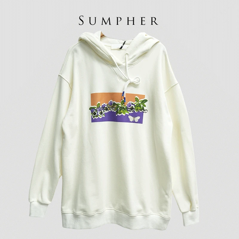 【广州杰哥Jack】Sumpher卓家玛菲新款时尚高端气质米白色卫衣-4784