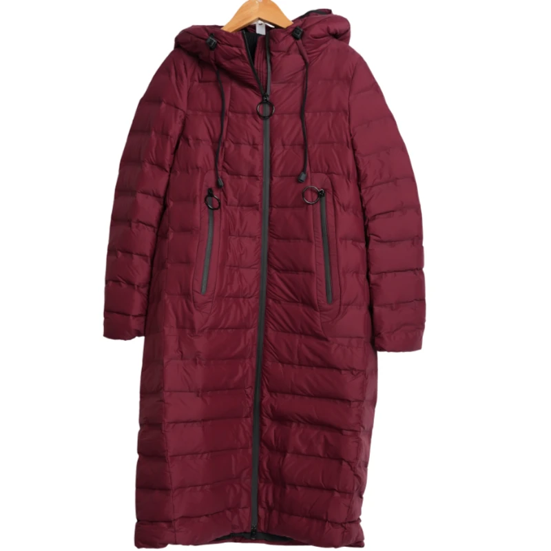 【AM路卡西】玛菲女装高端洋气百搭气质酒红色防寒服-41070