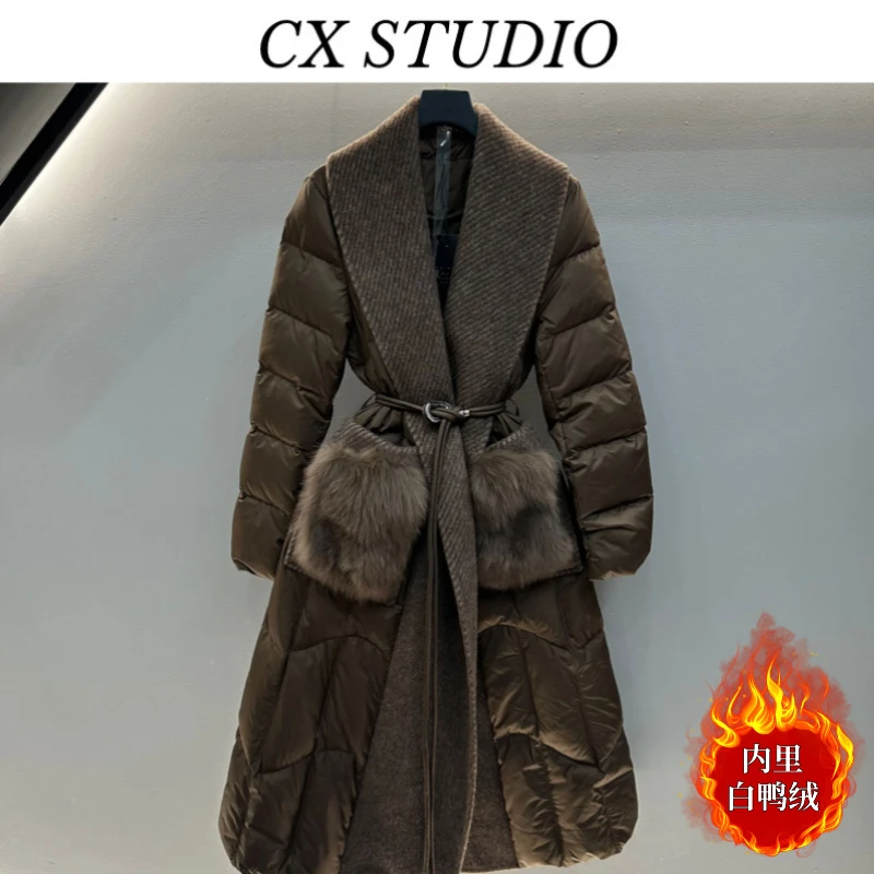 编码60 经典收腰轻奢时尚冬季羽绒服（定制女装）TG455