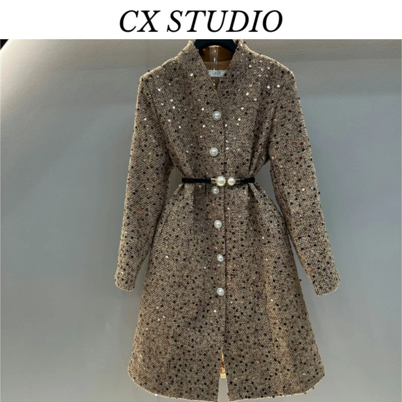 经典收腰轻奢时尚秋冬季连衣裙（定制女装）S6270