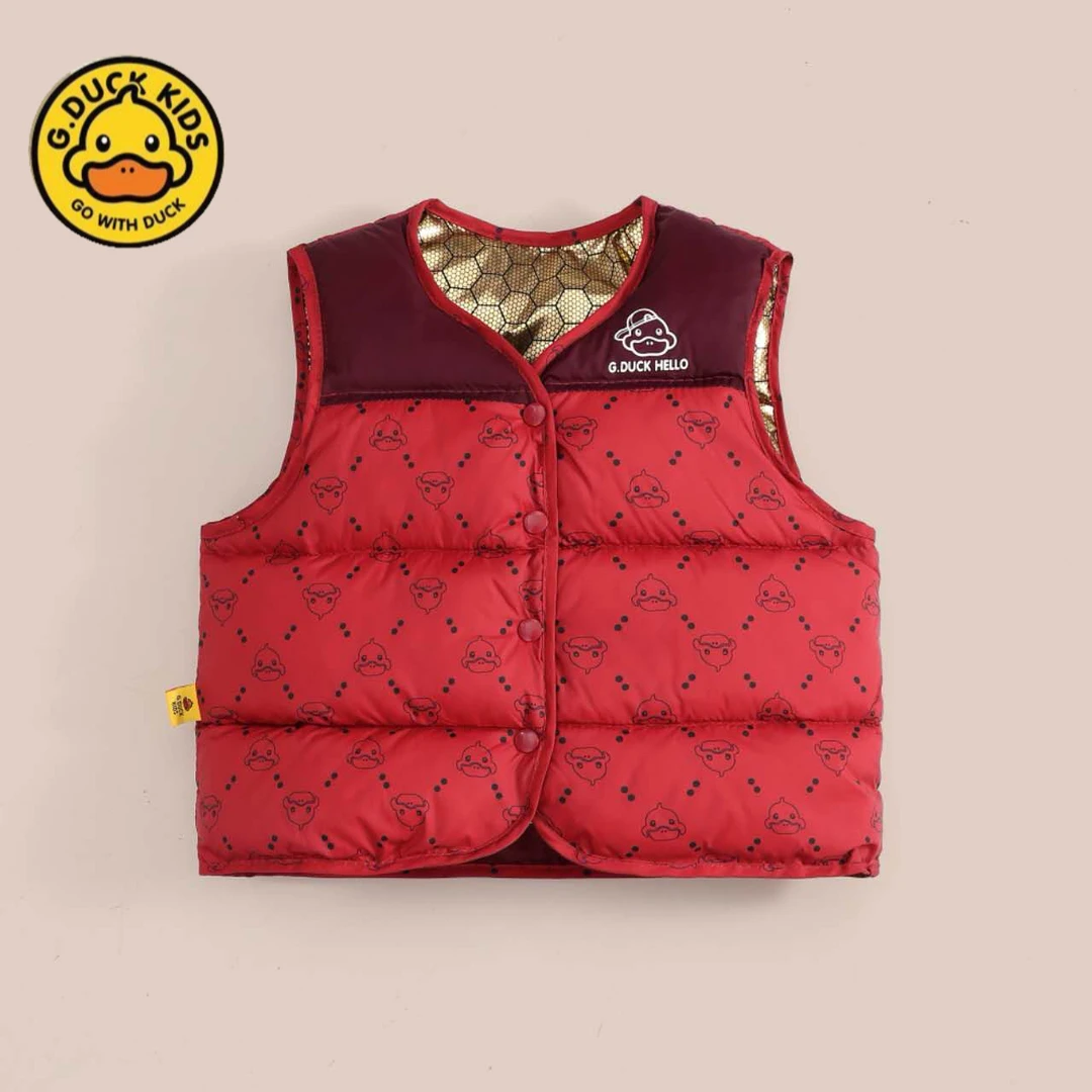 【小黄鸭】男童女童加厚儿童马甲洋气外穿中大童棉马甲
