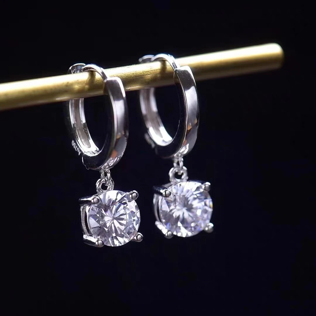 链子925银 方钻耳扣