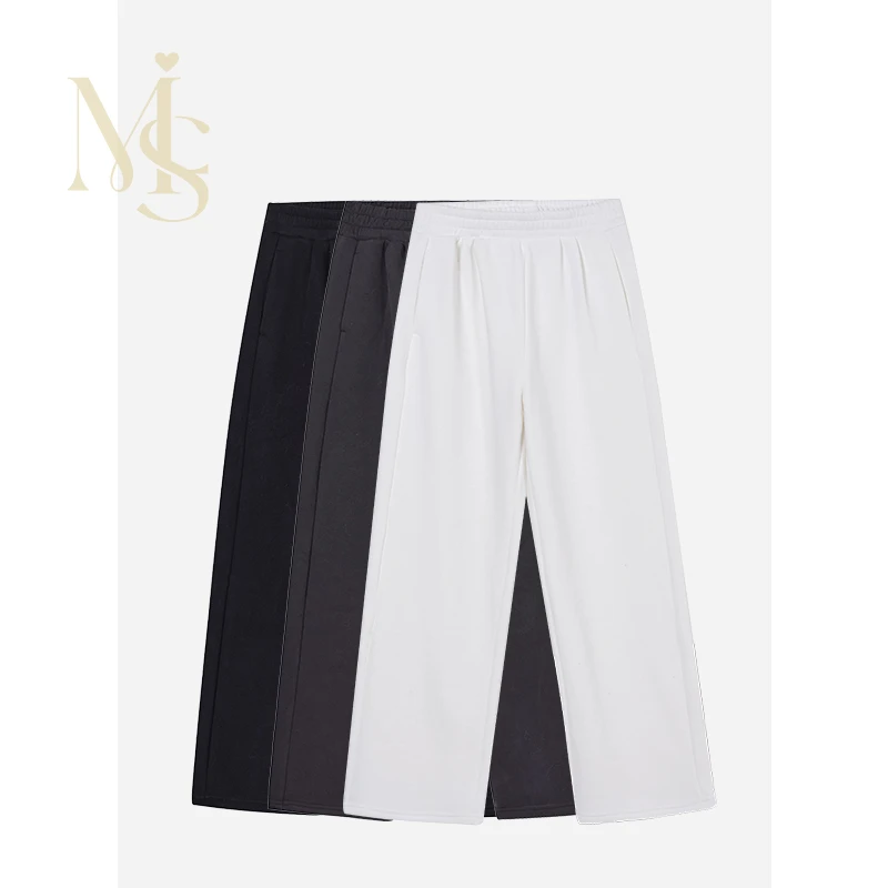 【MIMIUS＆赞赞】经典纯色百搭加绒休闲裤 E12136