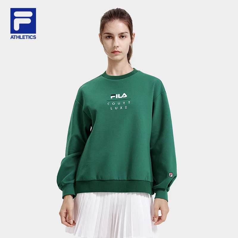 Fila/斐乐女装【时尚百搭微弹圆领卫衣】休闲秋冬套头衫A11W313210F