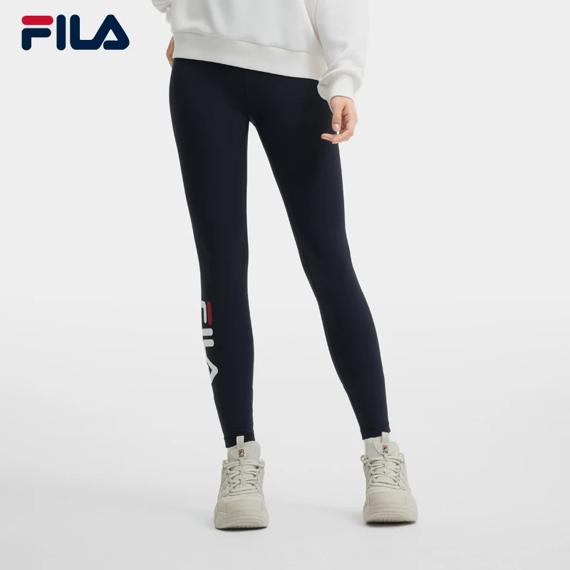 Fila/斐乐女秋冬【高弹紧身鲨鱼裤】休闲百搭针织打底裤F11W449612F