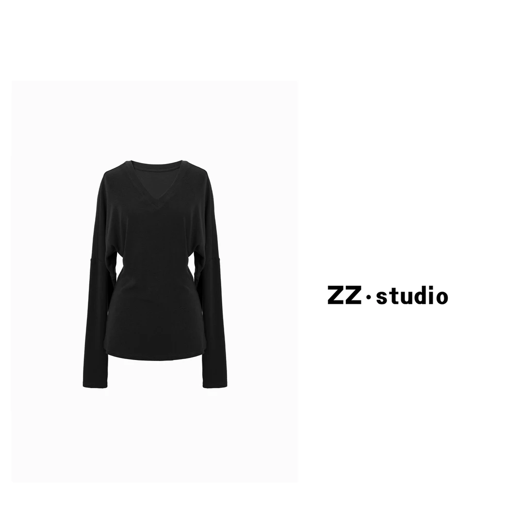 一口苏达 蝙蝠收腰 冬季简约显瘦气质休闲百搭内衬打底上衣 D8