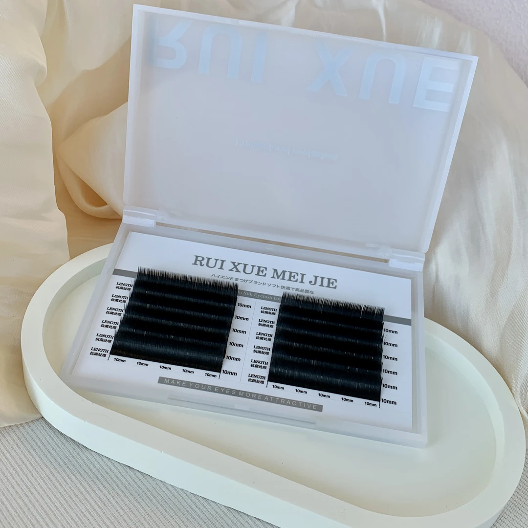 0.15粗度单根扁毛混合装睫毛高品质轻盈密排柔软软毛翘睫新手柔软