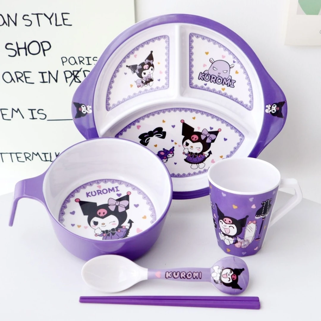 创意学生餐具可爱卡通家用吃饭碗分格餐盘幼儿园辅食防烫耐摔餐碗