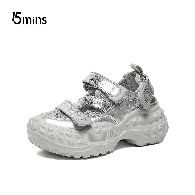 15MINS/15分钟品牌网红新款女款舒适时尚休闲百搭女士露趾时装鞋