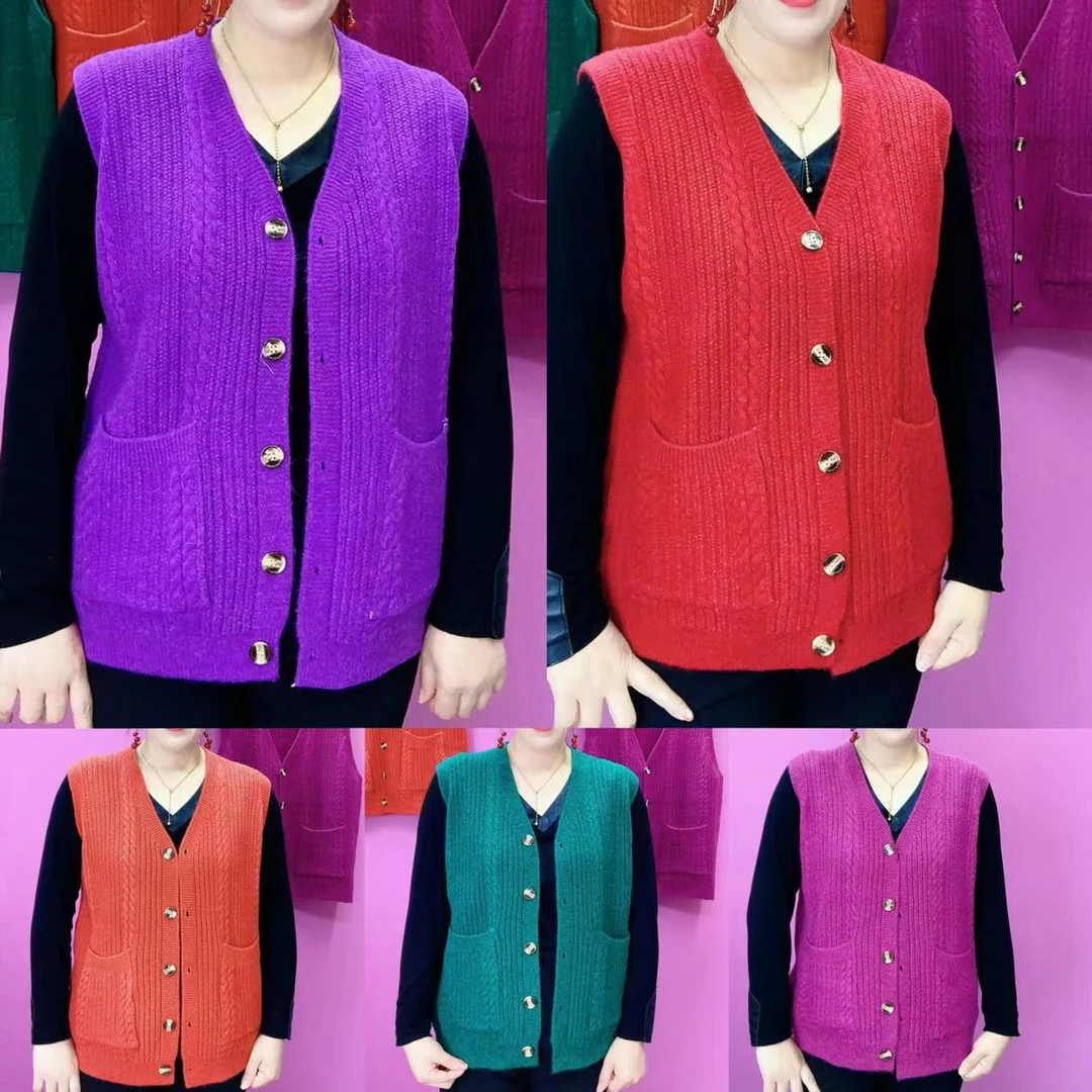 秋季新款双兜针织马甲
