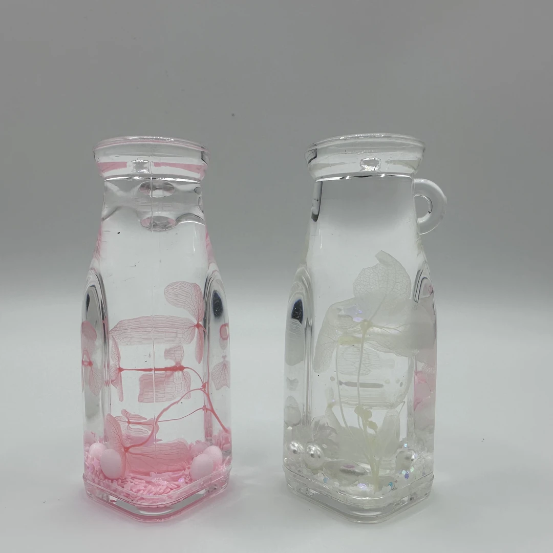 夜光干花流沙瓶 高瓶 ins风少女心酷帅系 摆件挂件亚克力入油瓶