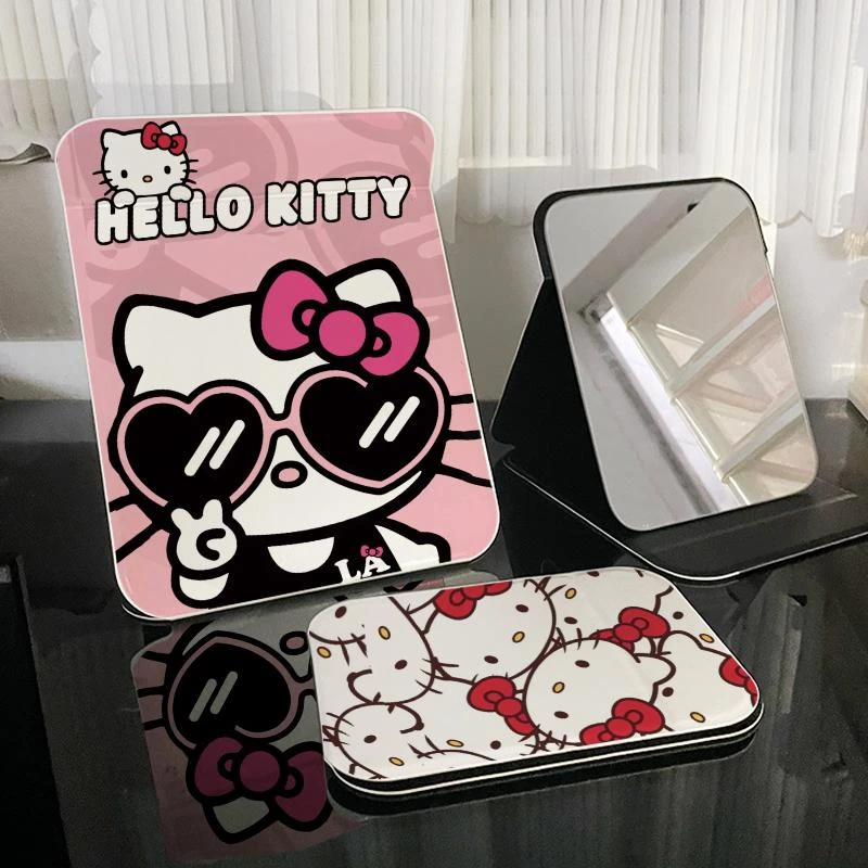 【暖周专属】凯蒂猫折叠化妆镜便携宿舍办公室补妆小镜子