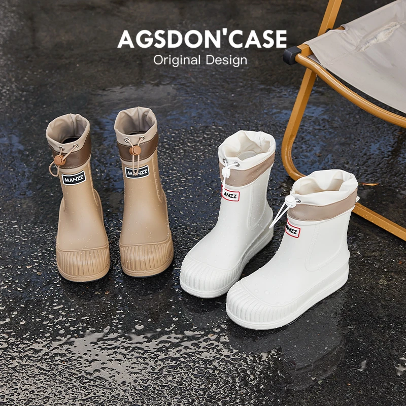 奥古狮登成人雨鞋女2024新款夏季外穿硅胶鞋防滑防水轻便厚底雨靴