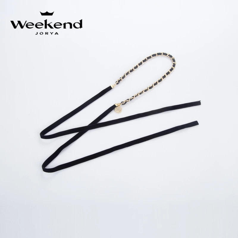 合金布艺项链 卓雅周末夏链条蝴蝶结装饰项链女围饰EJWDBB05