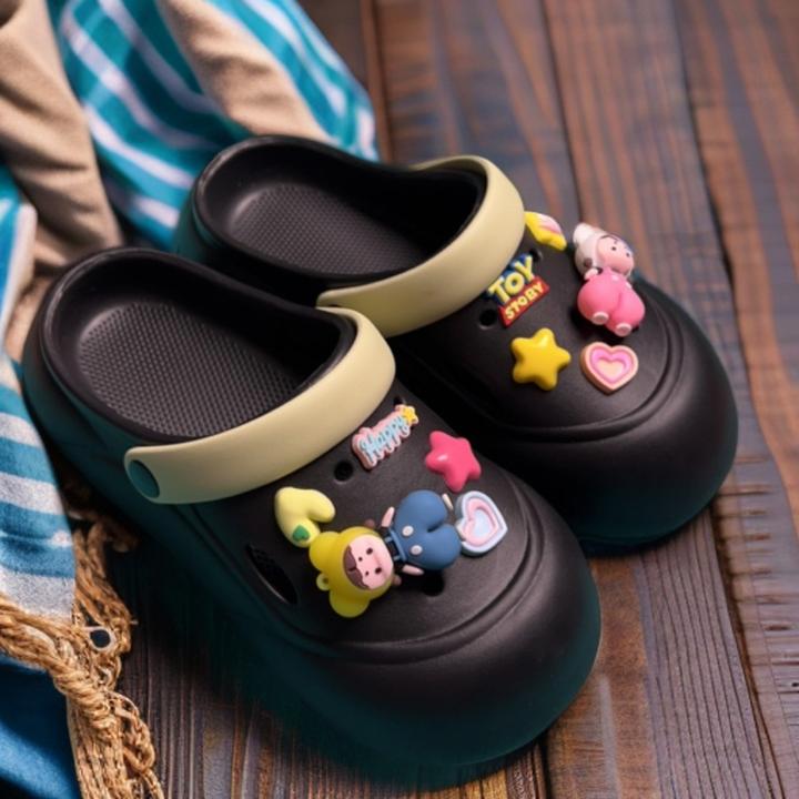 EVA瑕疵款情侣厚底防滑居家外穿网红软底学生包头沙滩ins少女心