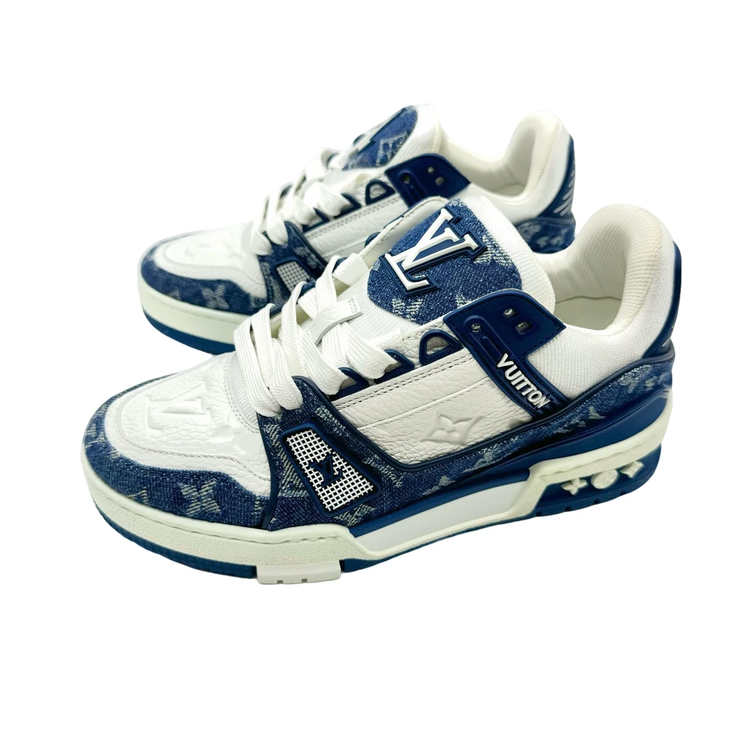 全新未使用/Louis Vuitton/路易威登/蓝白牛仔trainer/35.5码潮鞋