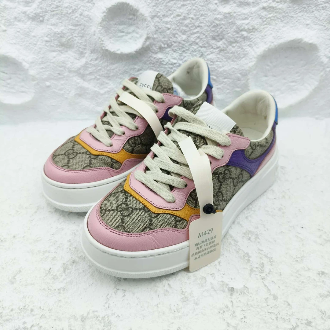 99新 GUCCI/古驰 Gucci/古驰/粉棕饼干鞋休闲鞋/35.5码/非全新