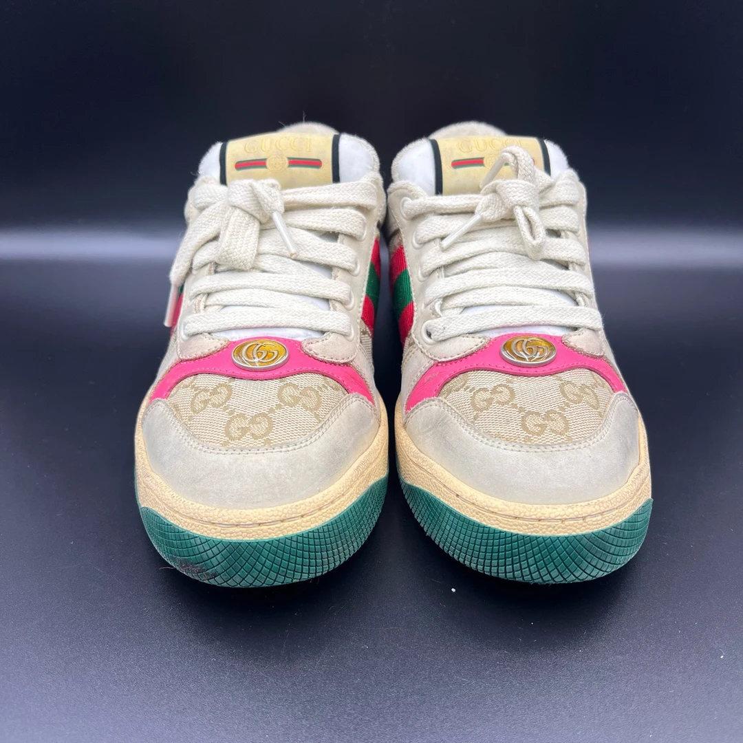 gucci/古驰/粉尾老花脏脏鞋女士/37码/非全新