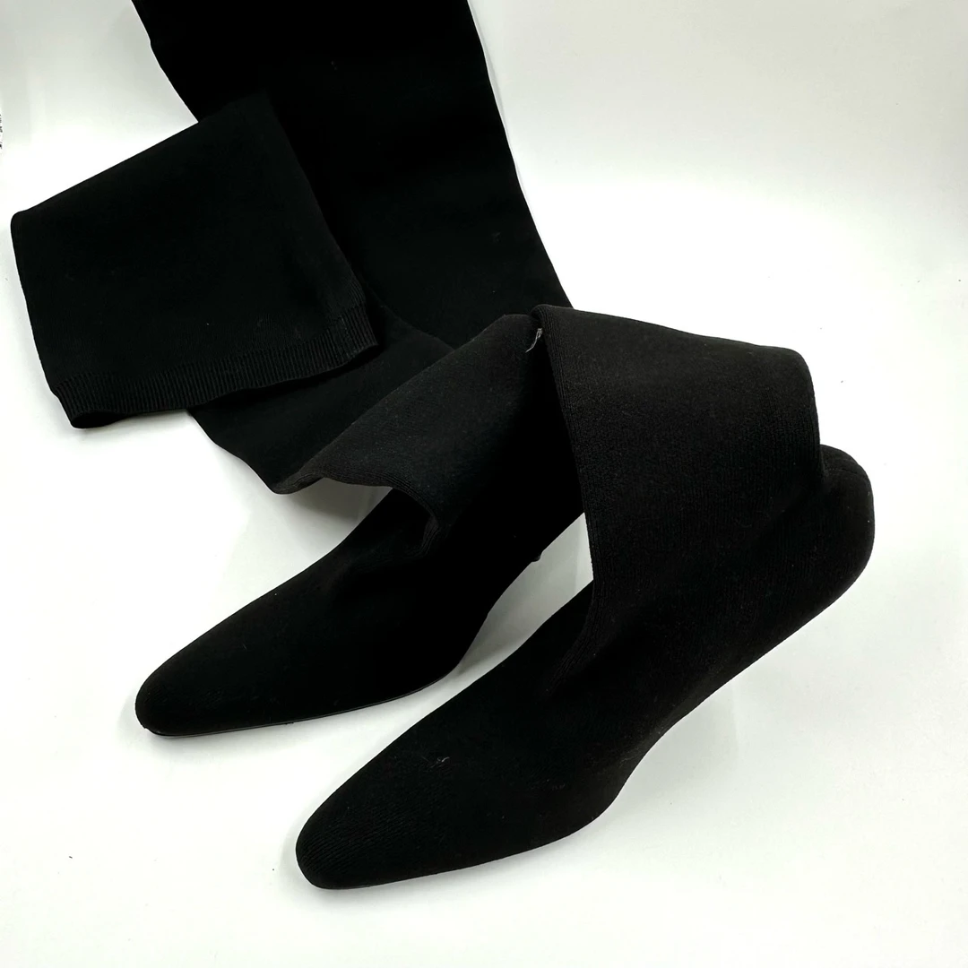 全新未使用/BALENCIAGA/巴黎世家/黑色/高帮女士袜靴鞋/37.5码