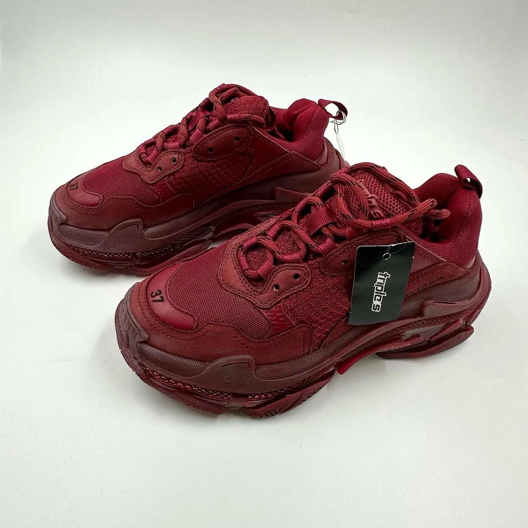 闲置新/Balenciaga/巴黎世家/红色水晶底triples老爹鞋/女鞋/37码