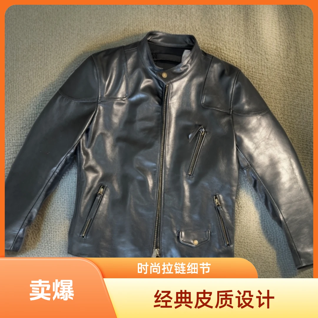 毒液爆款男士短款皮衣男款时尚真皮立领美式百搭秋冬修身2025休闲