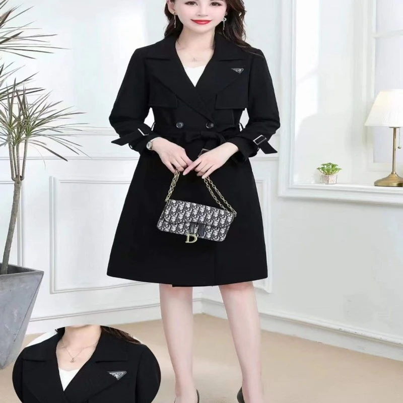 2022新款时尚修身气质款中长款风衣