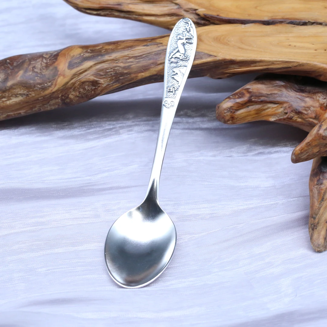 足银银制品 十二生肖勺子通体纯银