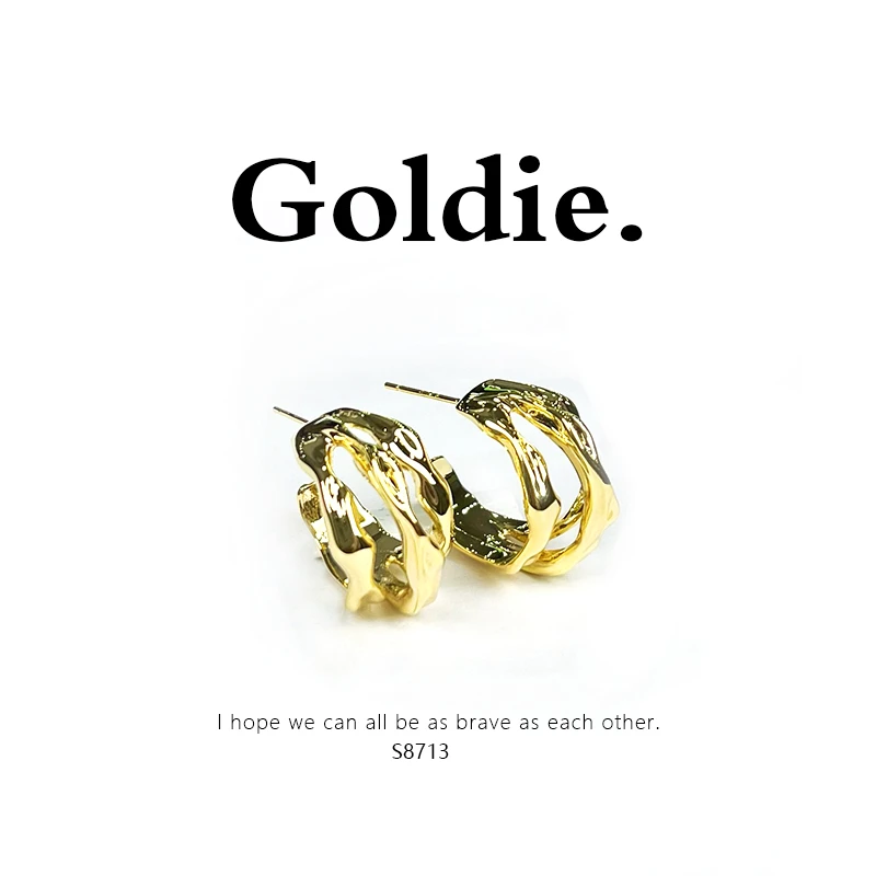 铜合金耳饰 设计师款经典时尚百搭气质耳饰 8713