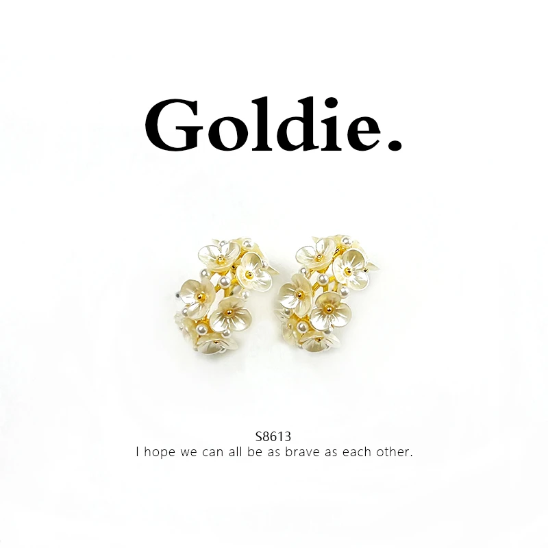 铜合金耳饰 设计师款百搭耳饰 8613